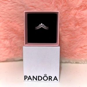 Pandora Sterling Silver Princess Wishbone Ring